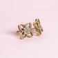 0.38cts Round cut Lab-grown Flower Stud earrings