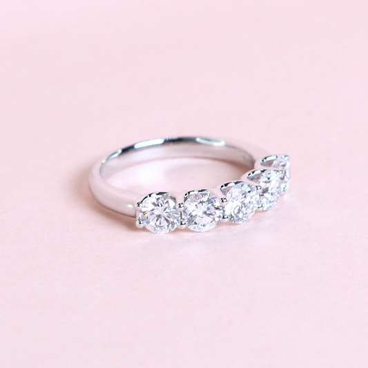 1.25cts 5 stone lab-grown diamond ring