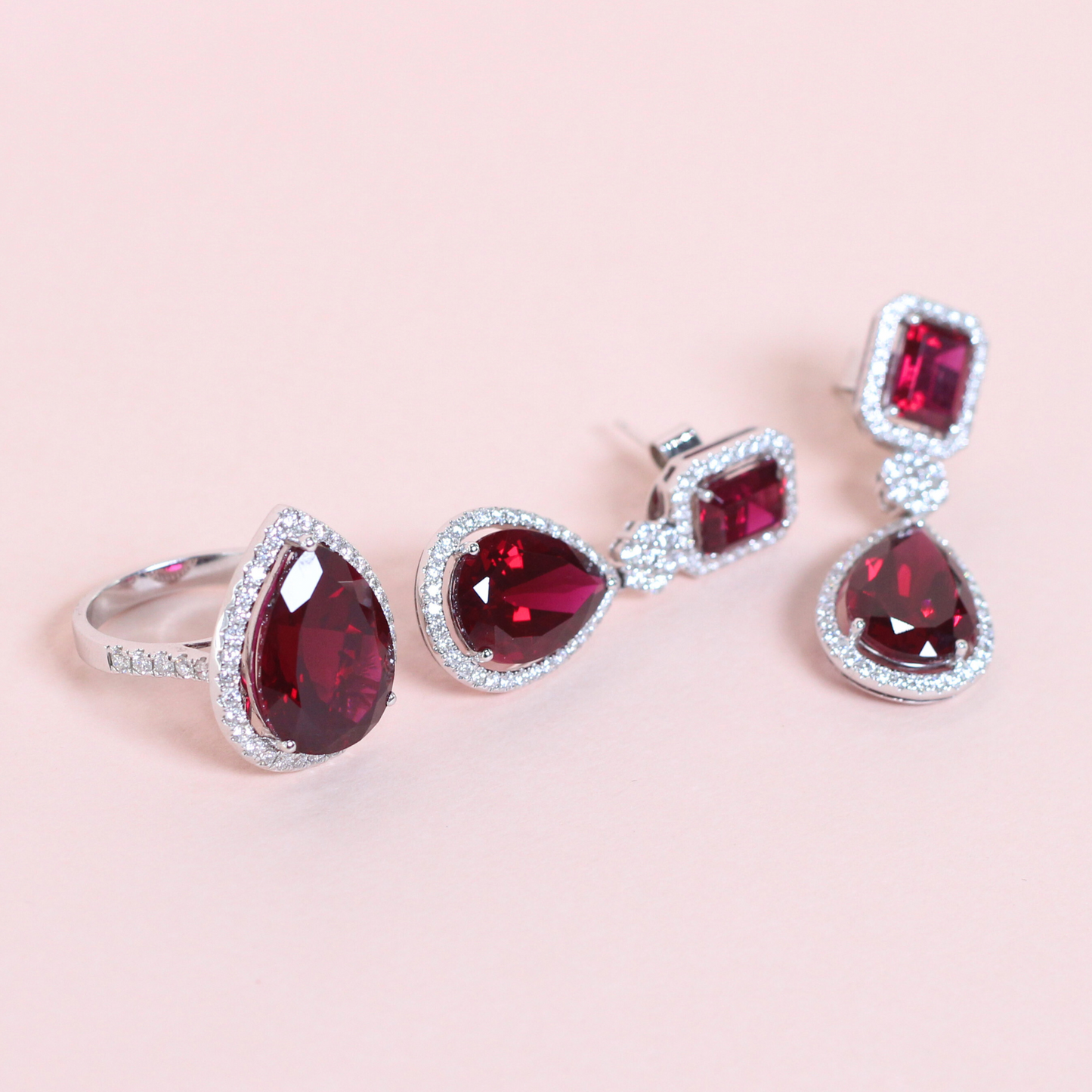 Ruby jewelry set