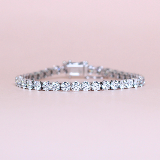 9.36cts Round cut Lab-grown Tennis bracelet