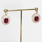 9.72cts Oval Ruby Cabochon earrings