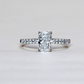 1.40cts Elongated Cushion Pavé lab-grown ring