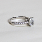 1.40cts Elongated Cushion Pavé lab-grown ring