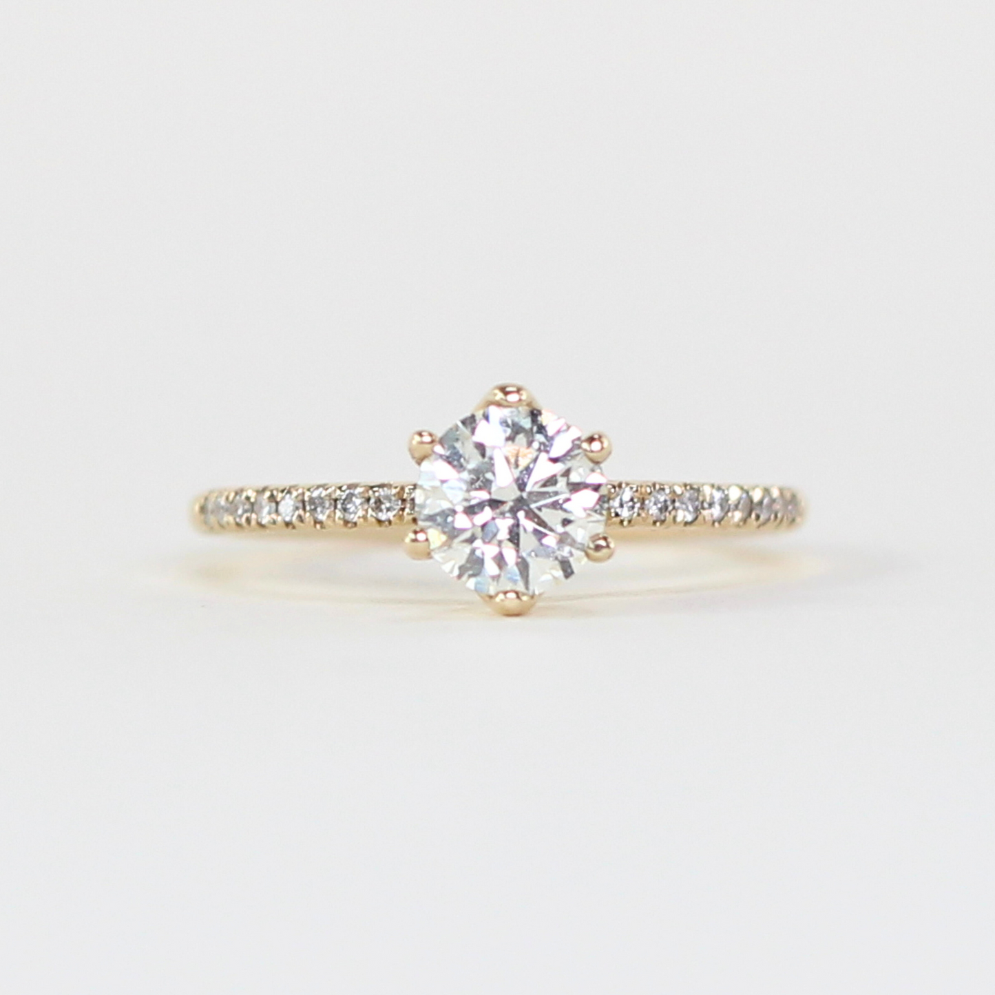 .81ct Round Brilliant Diamond ring in Pave setting