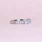 1.62cts 5-stone Round cut  Lab-grown Pavé ring