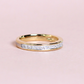 .52cts Princess cut Half Eternity Two-toned ring