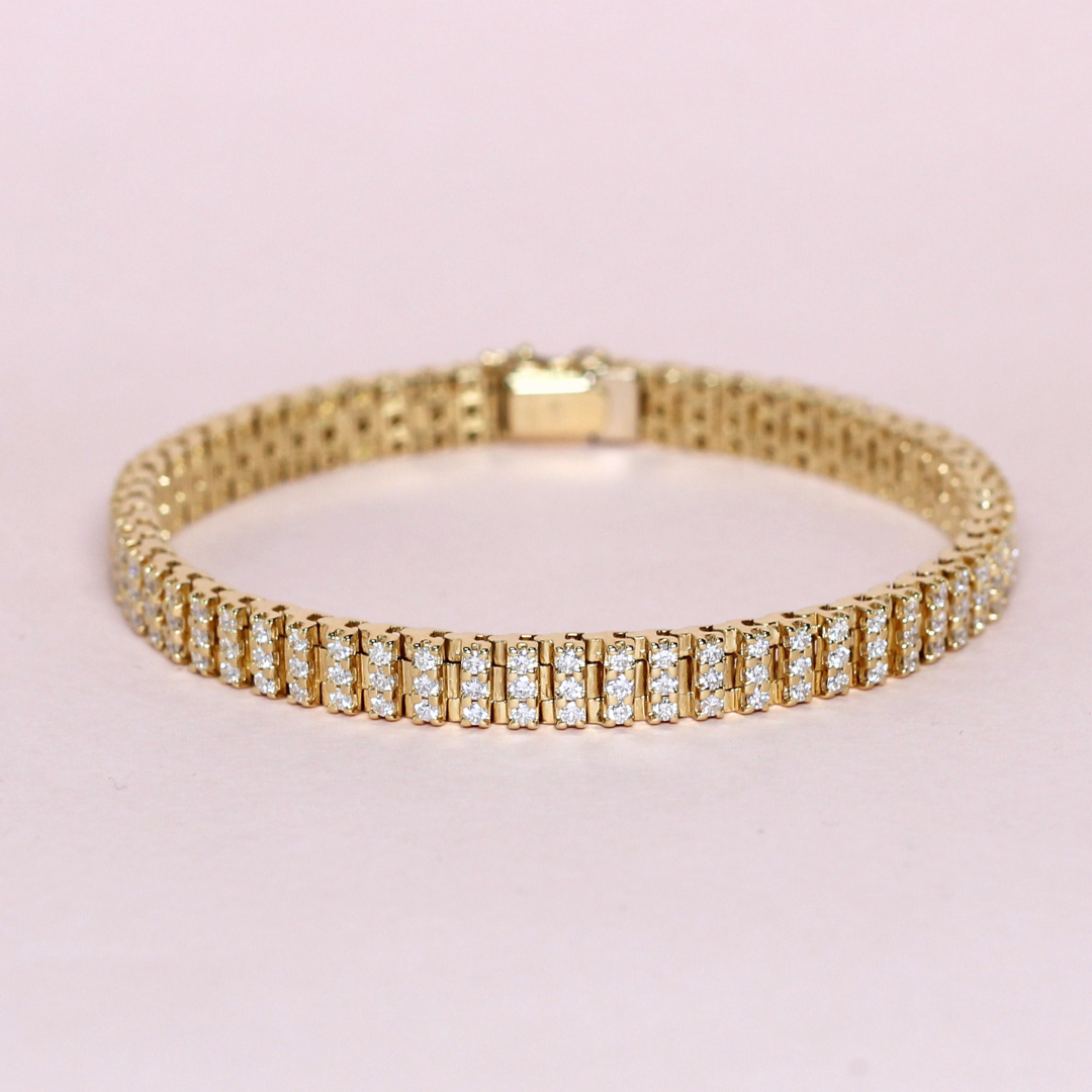 3cts Tri-row tennis bracelet