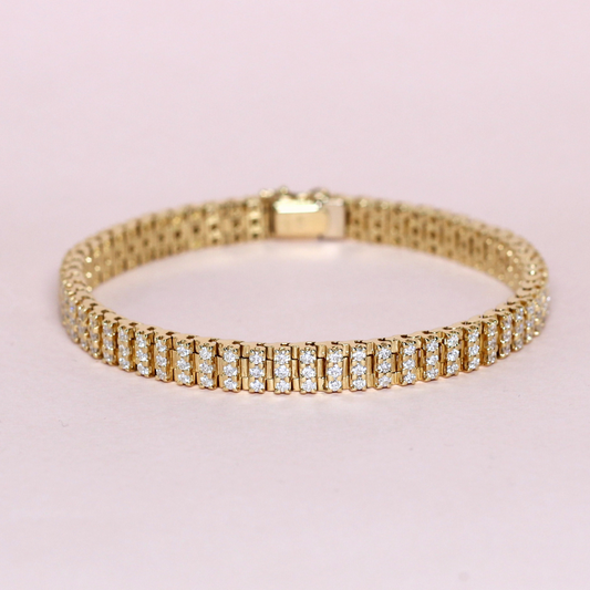 3cts Tri-row tennis bracelet