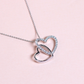 .38cts Double heart necklace