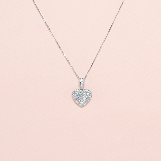 .35cts Heart Illusion Diamond Necklace