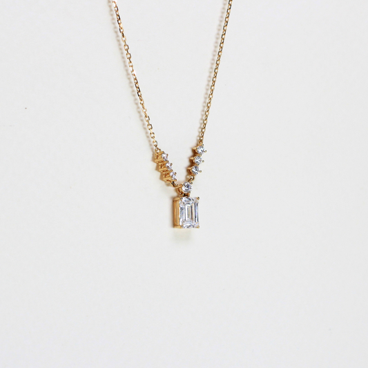 1.39cts Emerald Lab-grown necklace