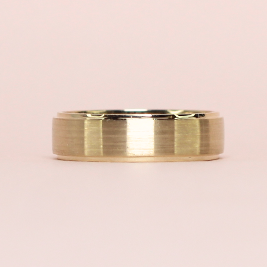 6mm Plain Band Sleek Satin Ring