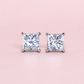 2.09cts Lab-grown Princess Cut Diamond Stud Earrings