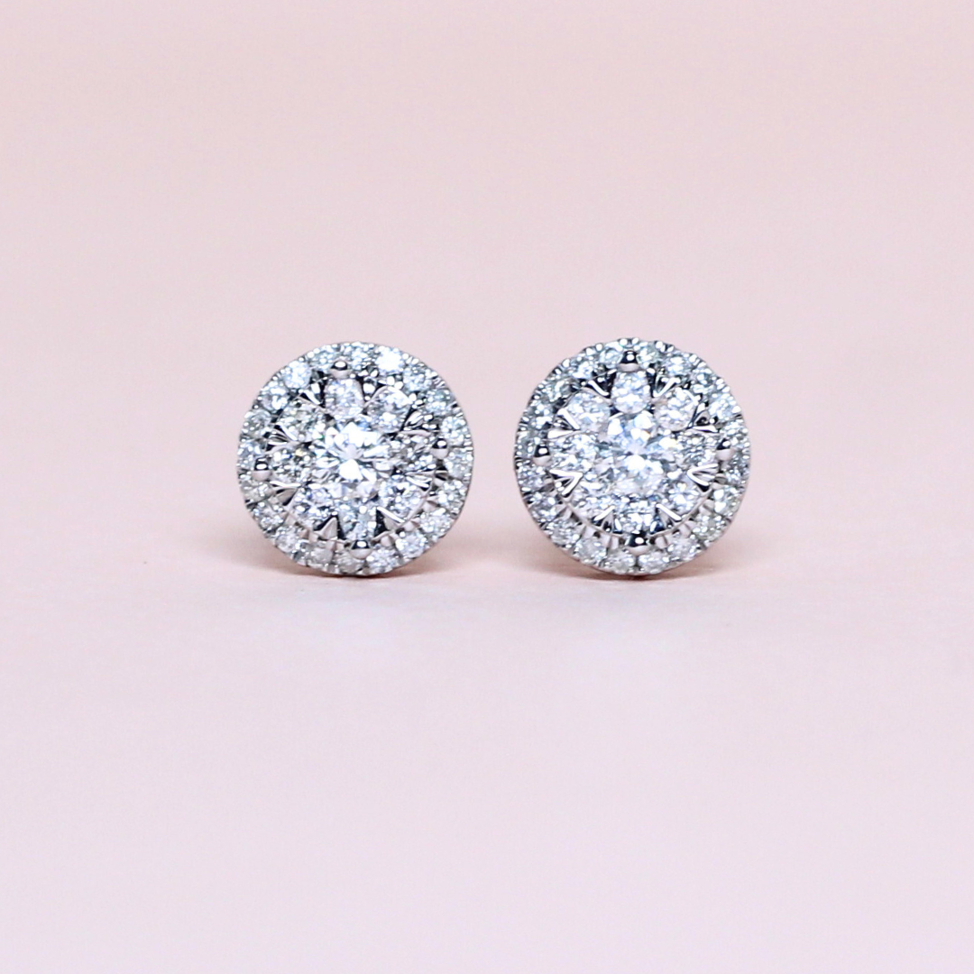 .87cts Round Illusion Earrings