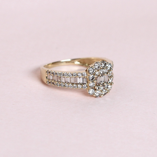 1cts illusion diamond ring