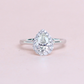 .90ct Pear diamond ring with graduating halo