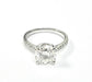 2ct Solitaire Round Brilliant Diamond ring in Pave setting