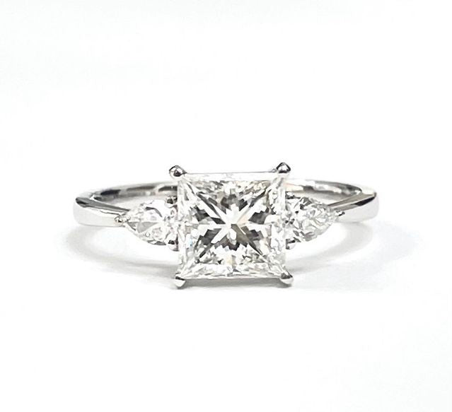 1.03ct Princes Diamond ring with Pear side stones