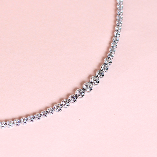 4cts Graduating Tennis Necklace