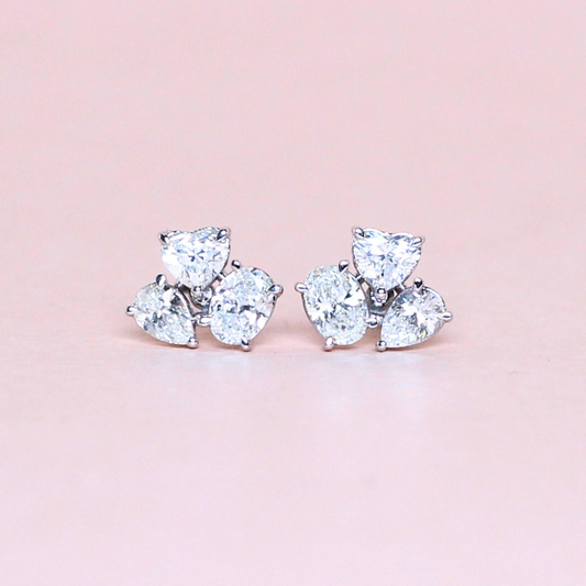 .90cts multi-shaped earrings