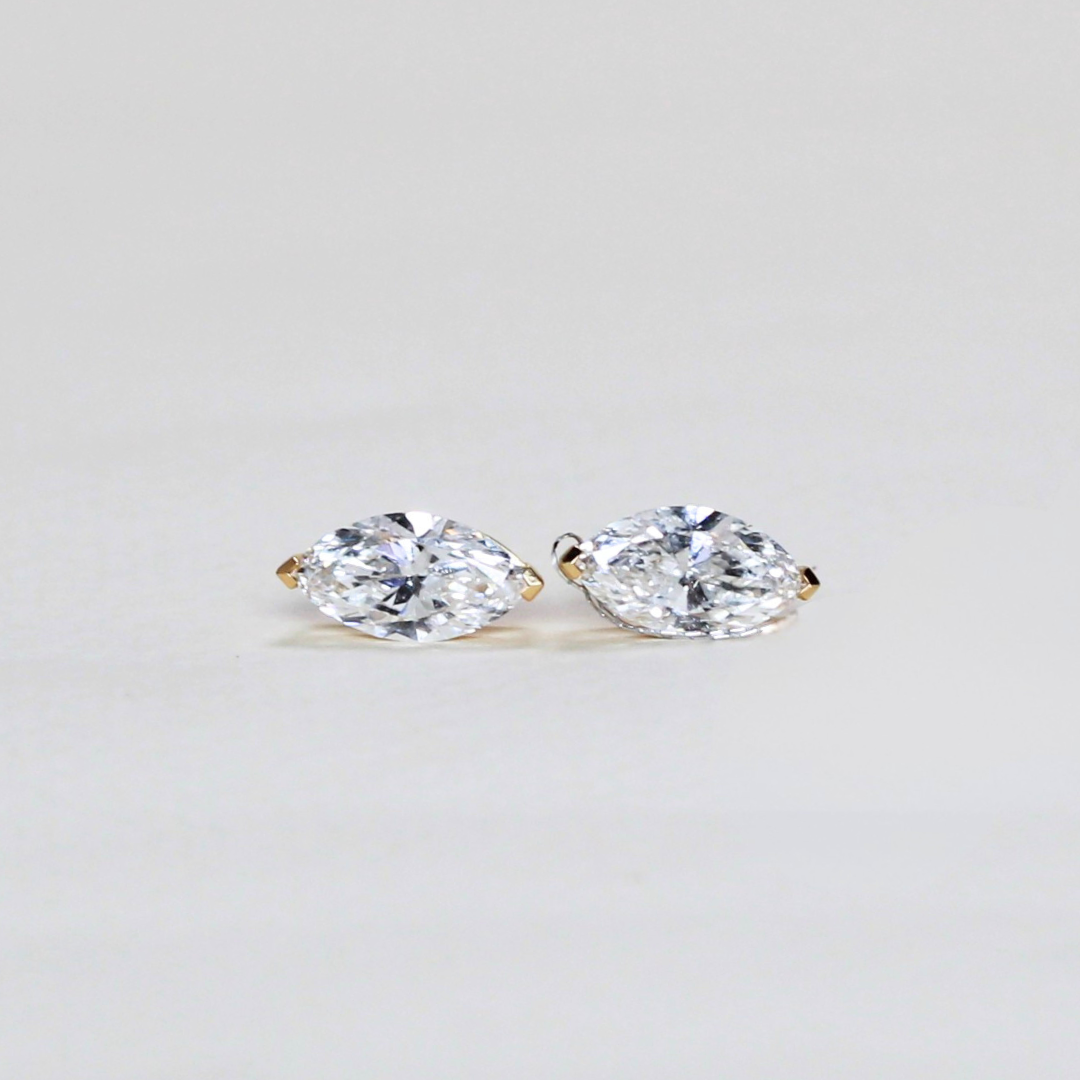 2cts Marquise Solitaire Lab-grown earrings