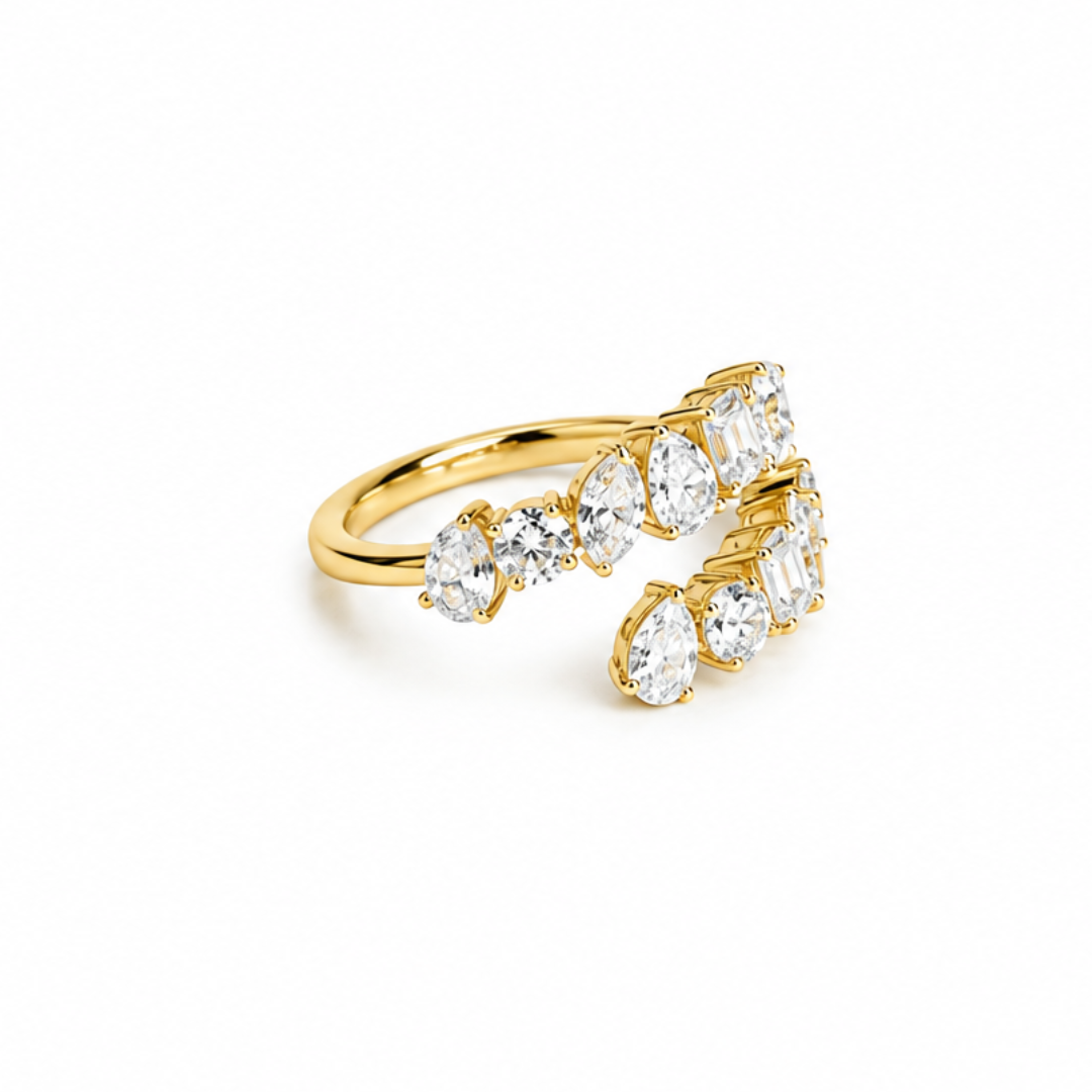 2.050cts Multishape lab-grown open Ring