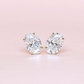 4.14cts Oval cut Lab-grown stud earrings