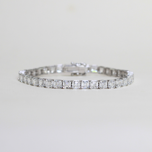 20cts Asscher cut Lab-grown tennis bracelet