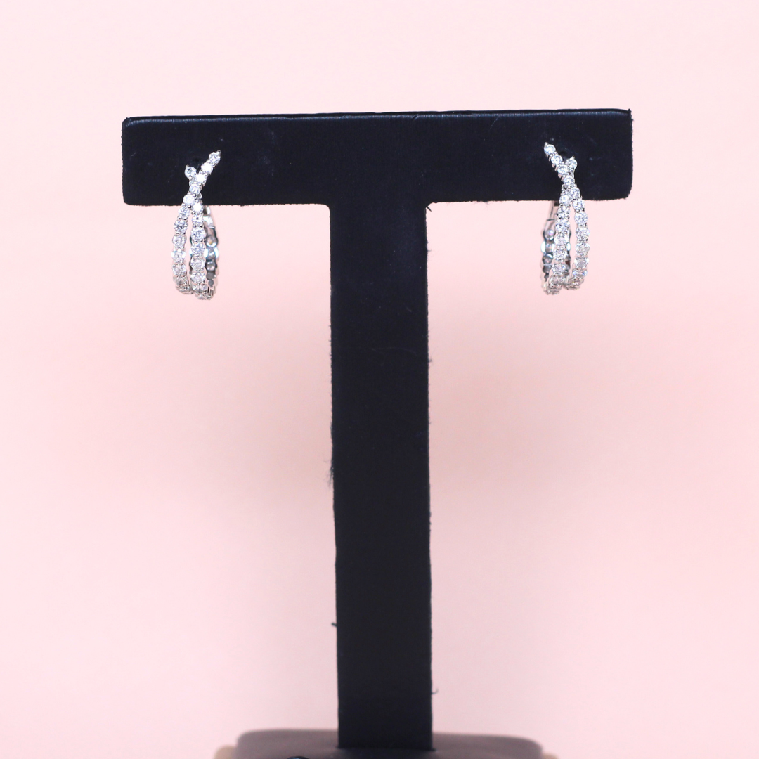 1.96cts Dual hoop earrings