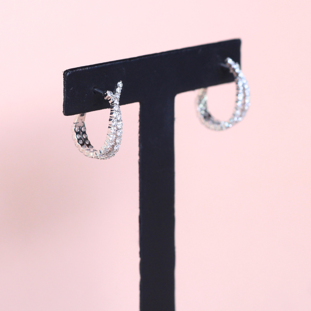 1.96cts Dual hoop earrings