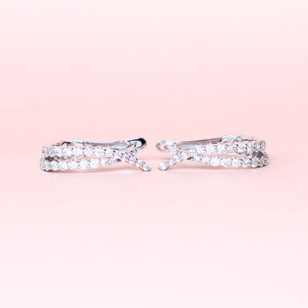 1.96cts Dual hoop earrings