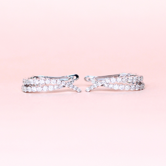 1.96cts Dual hoop earrings