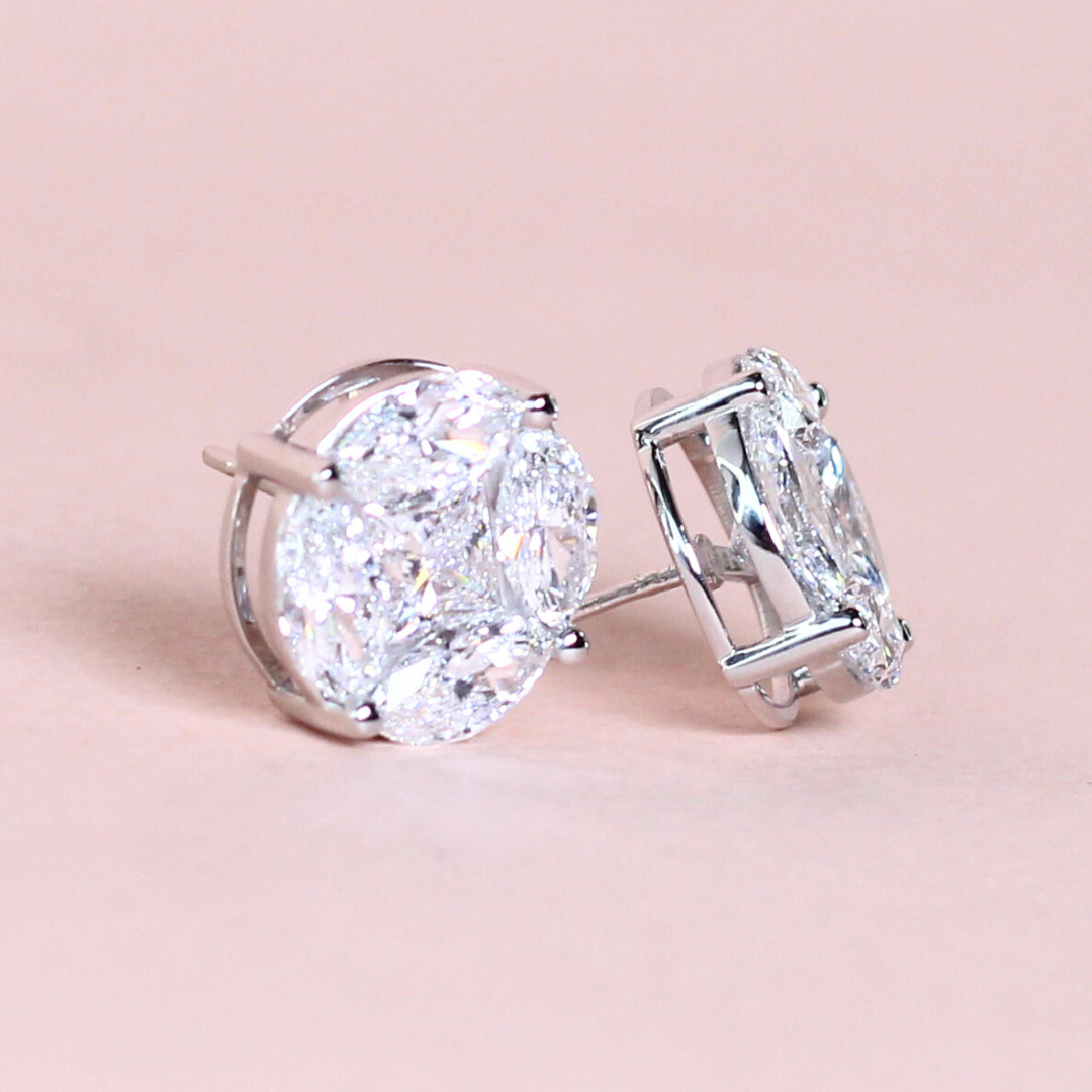 5cts First Generation lab-grown stud earrings