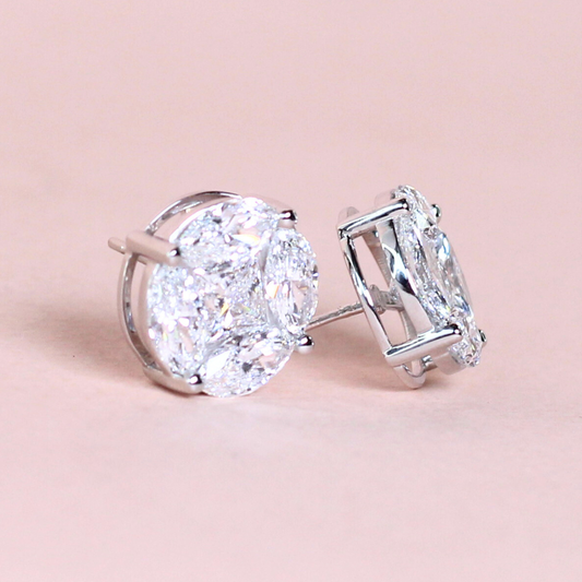 5cts First Generation lab-grown stud earrings