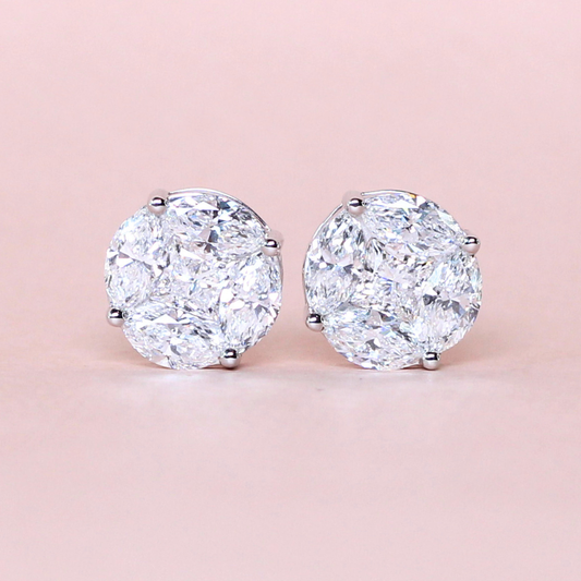 5cts First Generation lab-grown stud earrings