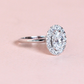 1.46cts Oval ring with halo