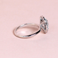 1.46cts Oval ring with halo