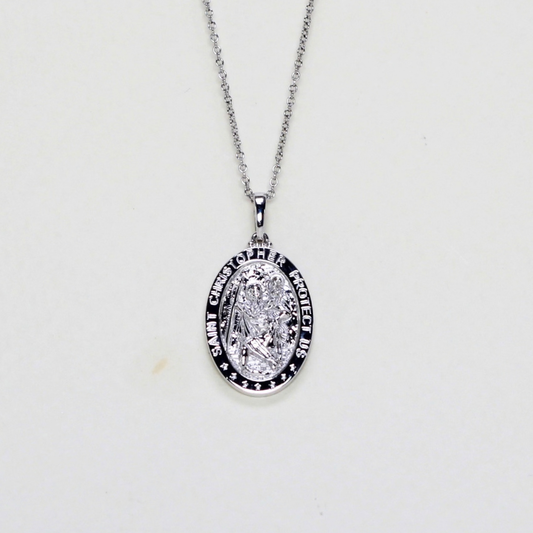 St. Christopher Oval Pendant