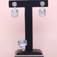 3cts Emerald illusion dangling set