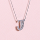 .17cts J diamond Letter necklace