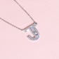 .17cts J diamond Letter necklace