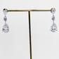 6.70cts Multi-shape Pear Lab-grown dangling earrings