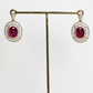 9.72cts Oval Ruby Cabochon earrings