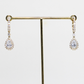 2.30cts Pear shape lab-grown dangling earrings