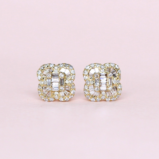 .64cts Clover Stud Earrings