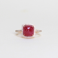 5.47cts Sugarloaf cut Ruby ring