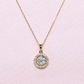 .20cts Round illusion necklace with halo