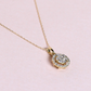 .20cts Round illusion necklace with halo