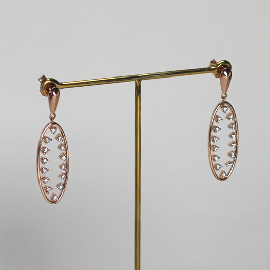 .40cts Elongated Oval earrings