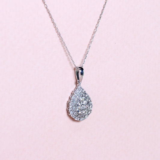 .50cts Pear illusion necklace